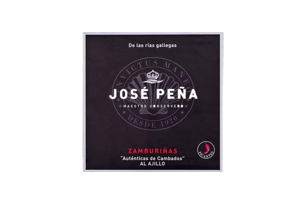 ZAMBURIÑAS JOSÉ PEÑA Al ajillo Lata 120 gr PREMIUM